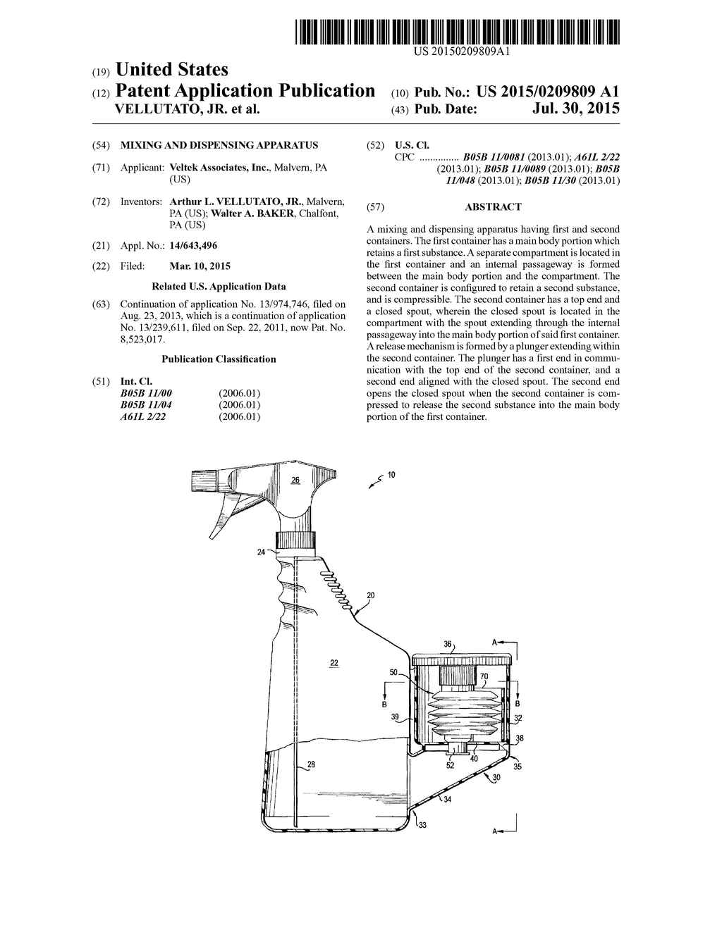 MIXING AND DISPENSING APPARATUS - diagram, schematic, and image 01