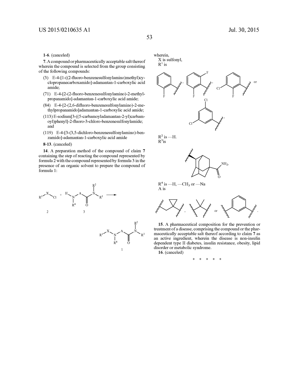 NOVEL COMPOUND HAVING ABILITY TO INHIBIT 11B-HSD1 ENZYME OR     PHARMACEUTICALLY ACCEPTABLE SALT THEREOF, METHOD FOR PRODUCING SAME, AND     PHARMACEUTICAL COMPOSITION CONTAINING SAME AS ACTIVE INGREDIENT - diagram, schematic, and image 54