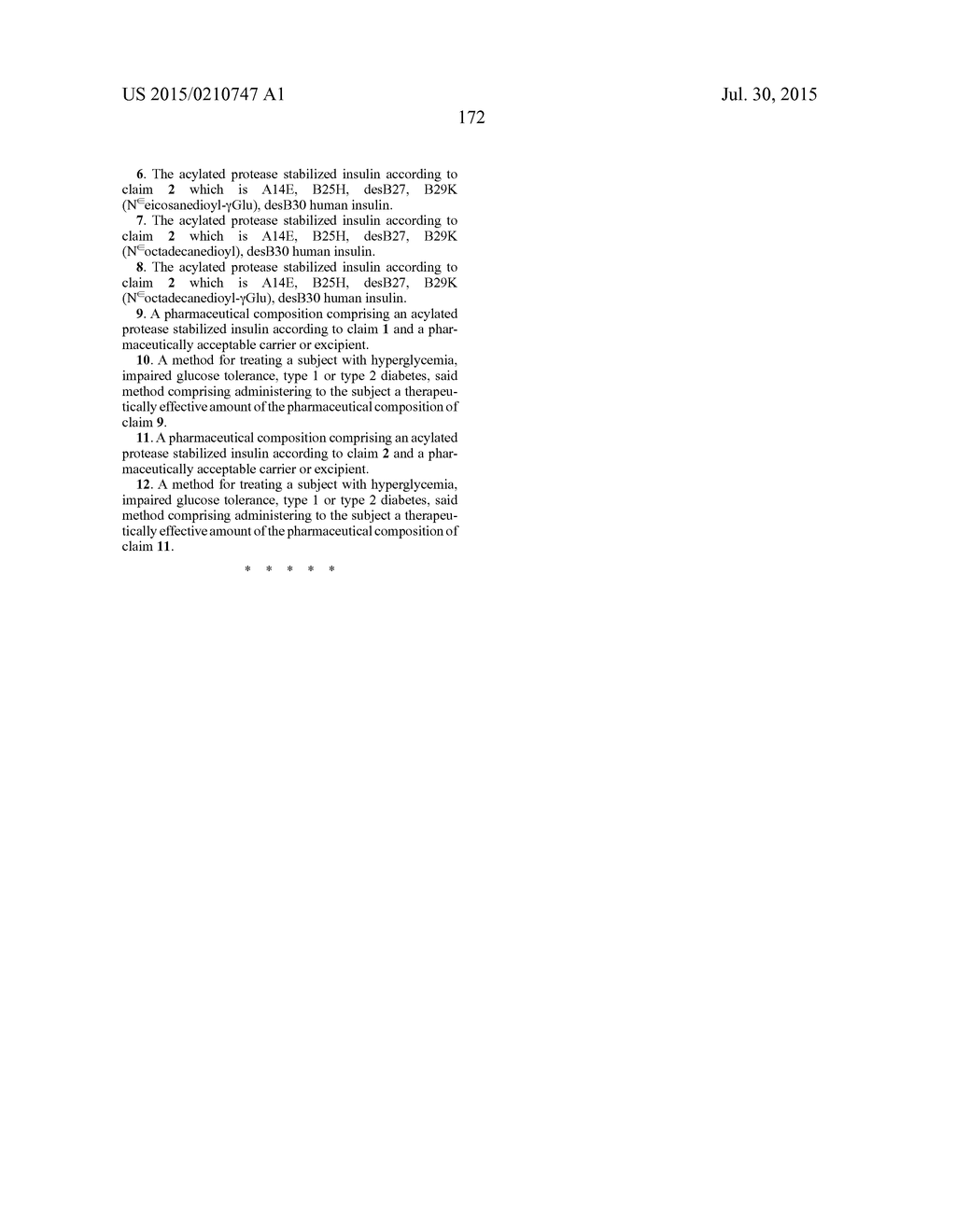 PROTEASE STABILIZED ACYLATED INSULIN ANALOGUES - diagram, schematic, and image 180