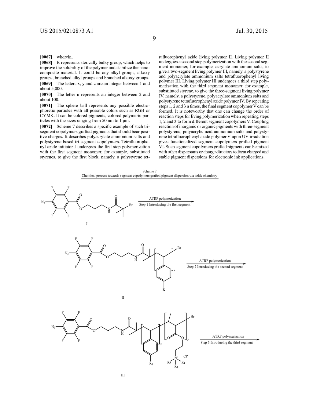 INKS INCLUDING SEGMENT COPOLYMER GRAFTED PIGMENTS VIA AZIDE CHEMISTRY - diagram, schematic, and image 14