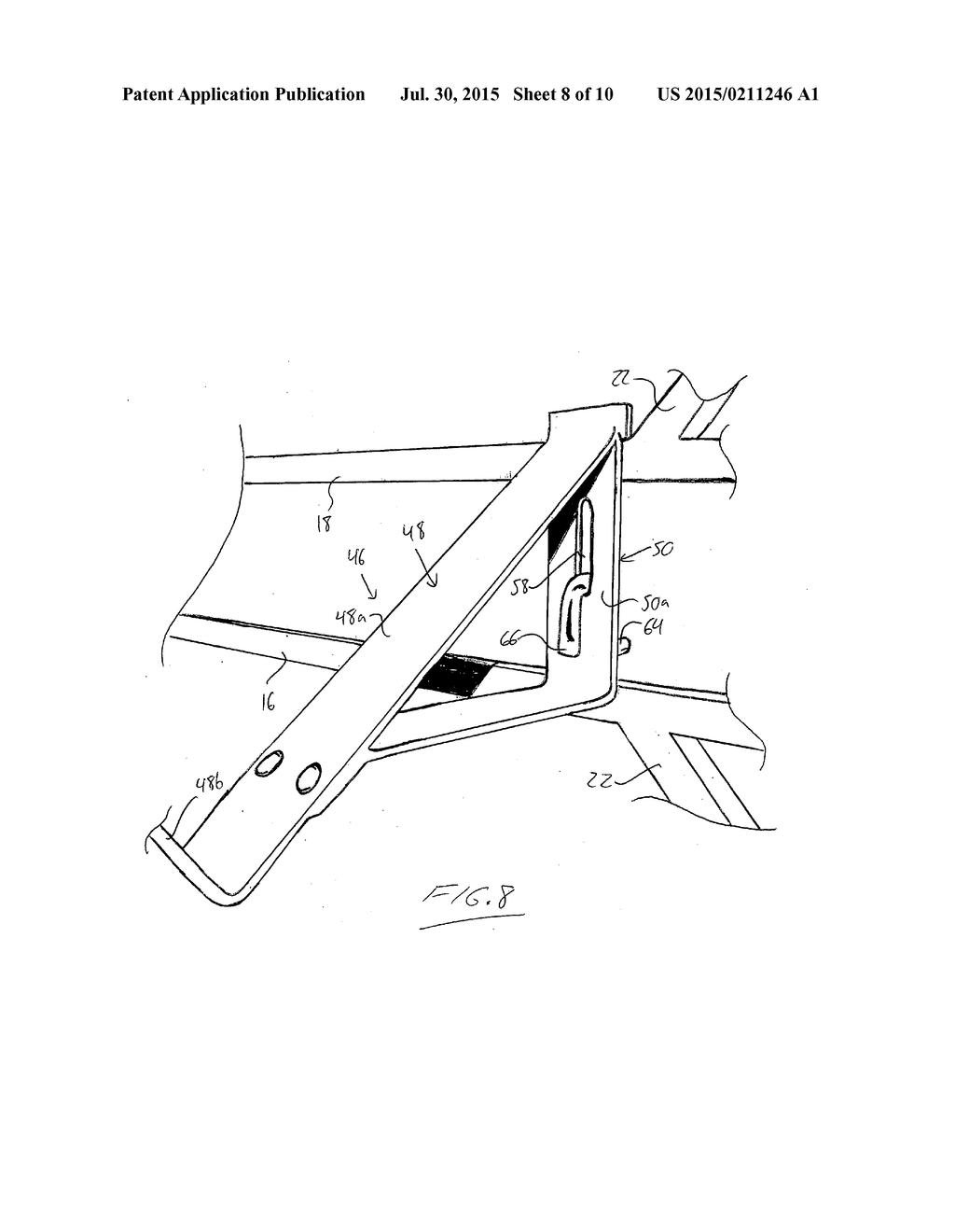 Rooftop Bracket or Jack System for Supporting Roofers, Roofing Supplies or     Other Rooftop Loads - diagram, schematic, and image 09