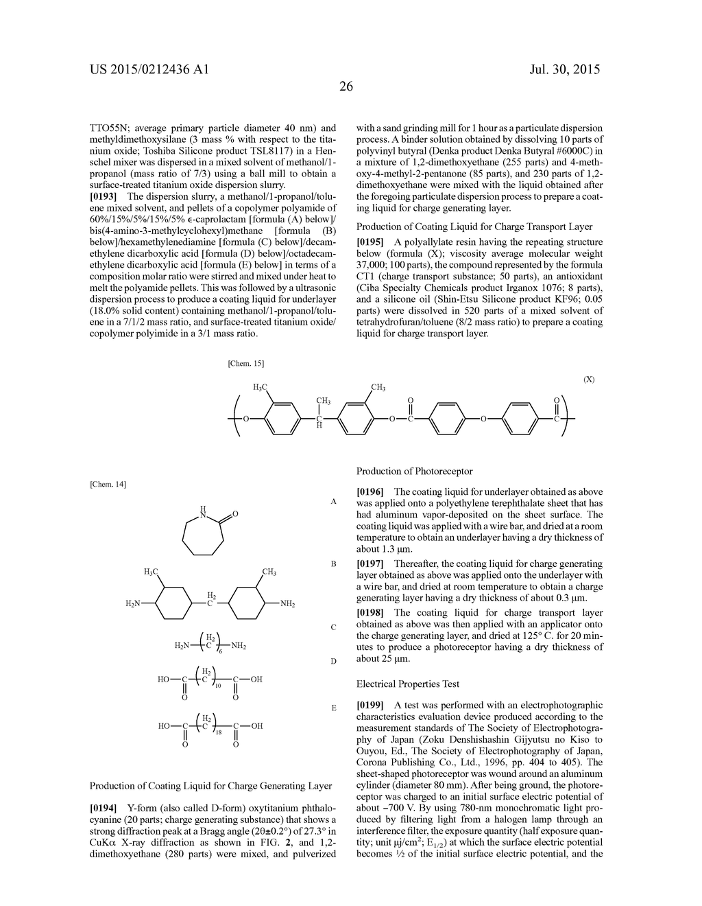 ELECTROPHOTOGRAPHIC PHOTORECEPTOR, ELECTROPHOTOGRAPHIC PHOTORECEPTOR     CARTRIDGE, AND IMAGE FORMING APPARATUS - diagram, schematic, and image 29