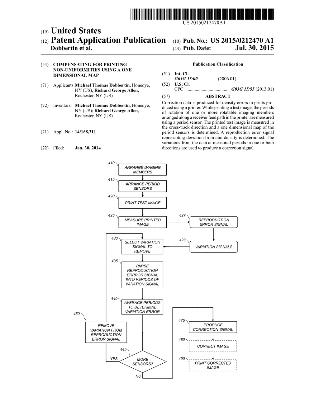 COMPENSATING FOR PRINTING NON-UNIFORMITIES USING A ONE DIMENSIONAL MAP - diagram, schematic, and image 01