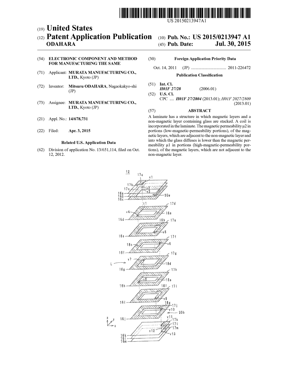 ELECTRONIC COMPONENT AND METHOD FOR MANUFACTURING THE SAME - diagram, schematic, and image 01