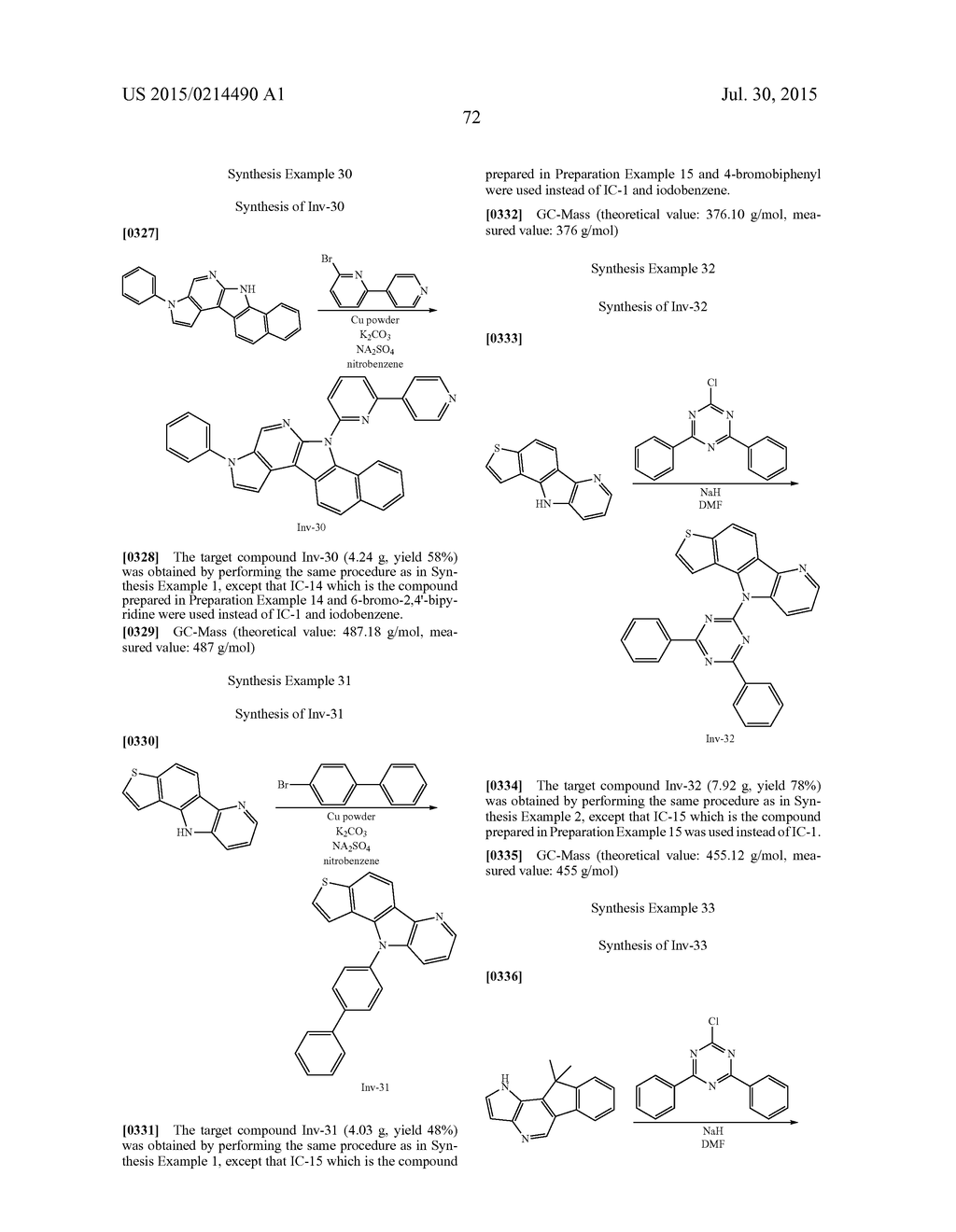 ORGANIC LIGHT-EMITTING COMPOUND AND ORGANIC ELECTROLUMINESCENT DEVICE     USING SAME - diagram, schematic, and image 73