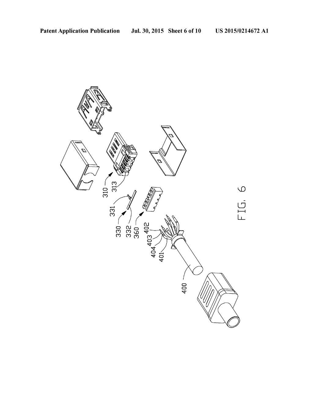 CABLE CONNECTOR ASSEMBLY HAVING A CONDUCTIVE ELEMENT FOR CONNECTING     GROUNDING LAYERS OF THE CABLE TOGETHER - diagram, schematic, and image 07