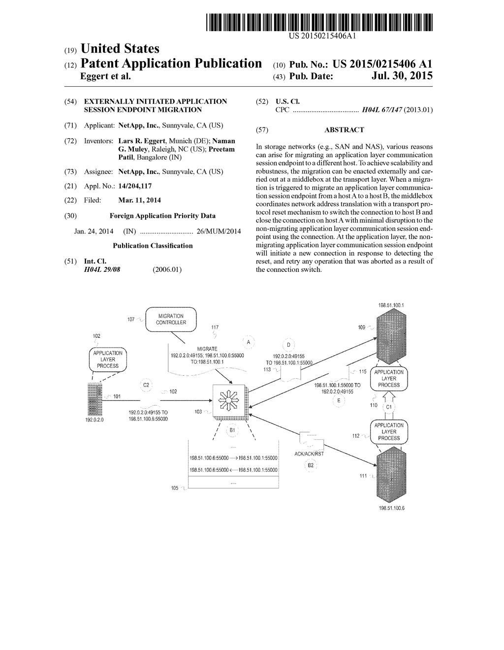 EXTERNALLY INITIATED APPLICATION SESSION ENDPOINT MIGRATION - diagram, schematic, and image 01