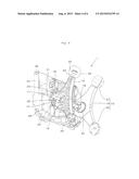 MASSAGE DEVICE AND CHAIR-TYPE MASSAGE APPARATUS EQUIPPED WITH THE MASSAGE     DEVICE diagram and image