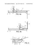 METHOD FOR FORMING A FILM OF PARTICLES ON A CARRIER LIQUID, WITH MOVEMENT     OF AN INCLINED RAMP FOR COMPRESSING THE PARTICLES diagram and image