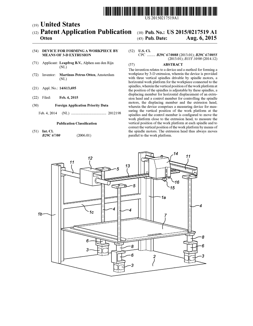 Device for Forming a Workpiece by Means of 3-D Extrusion - diagram, schematic, and image 01