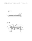 METHOD OF MANUFACTURING A LAMINATE PROVIDED WITH A CONCAVE-CONVEX     STRUCTURE AND TRANSFER FILM diagram and image