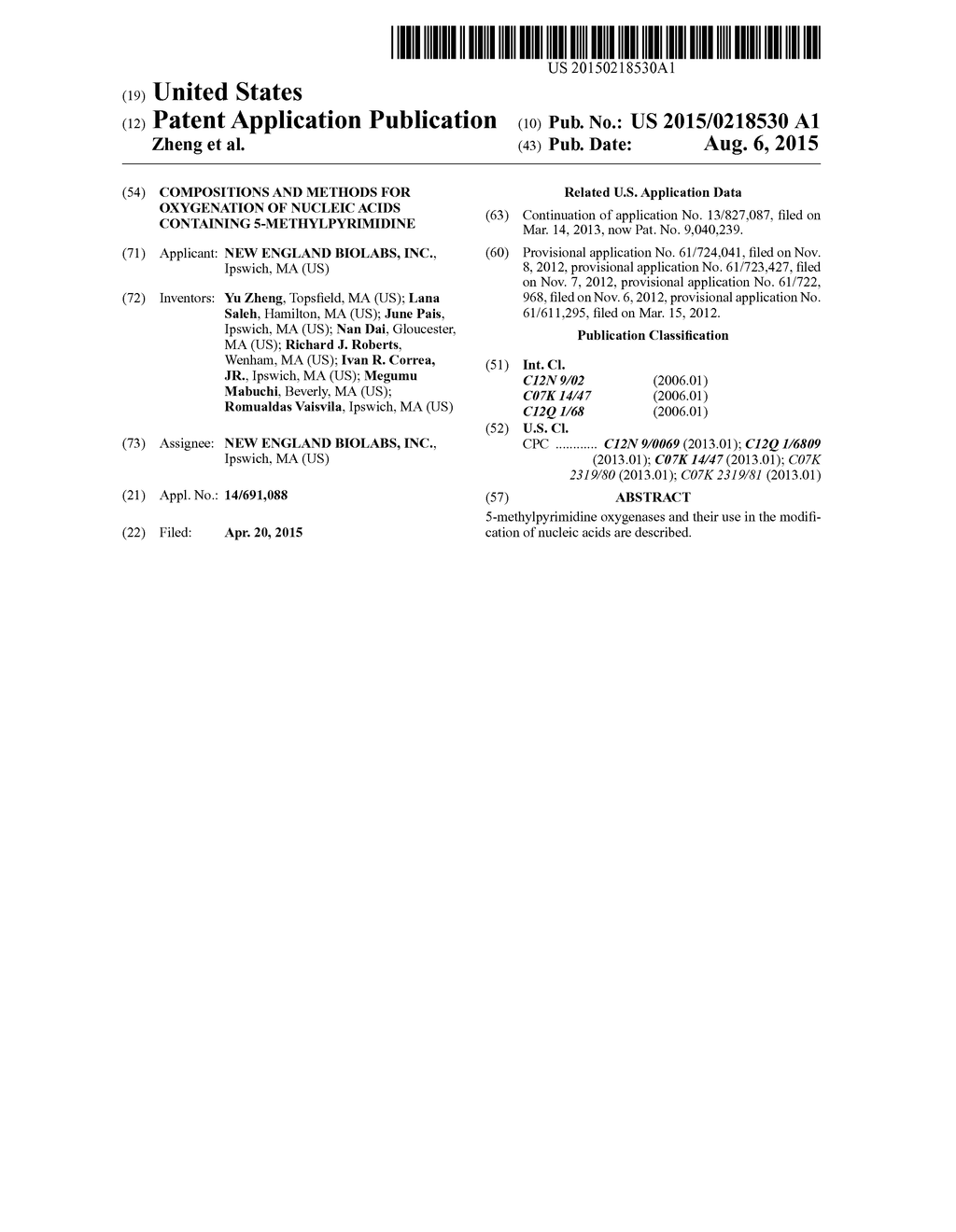 Compositions and Methods for Oxygenation of Nucleic Acids Containing     5-Methylpyrimidine - diagram, schematic, and image 01