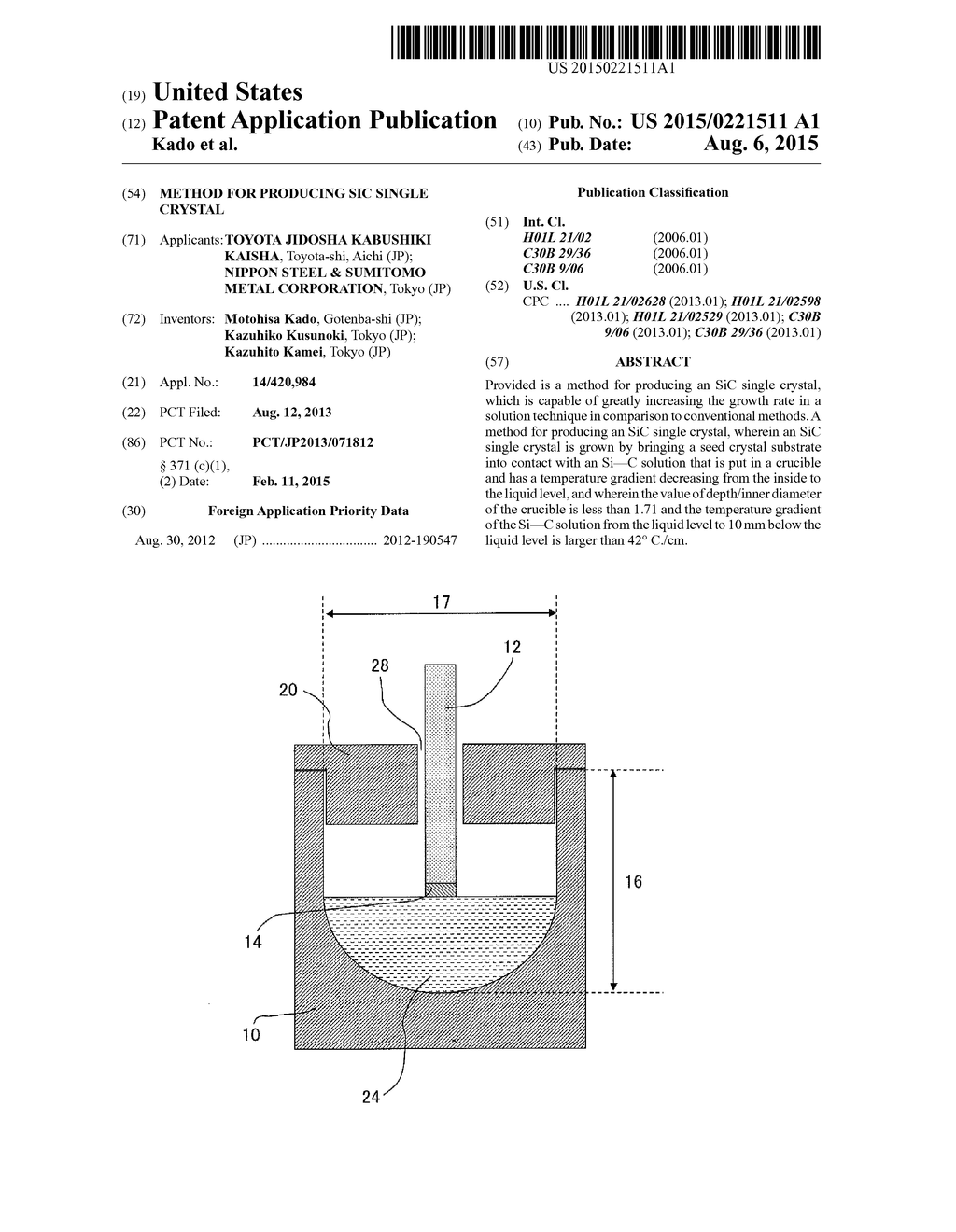 METHOD FOR PRODUCING SIC SINGLE CRYSTAL - diagram, schematic, and image 01