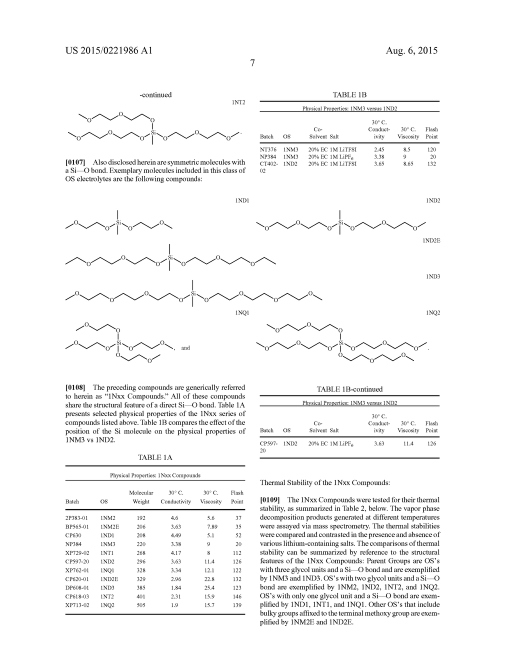 SYMMETRICAL AND UNSYMMETRICAL ORGANOSILICON MOLECULES AND ELECTROLYTE     COMPOSITIONS AND ELECTROCHEMICAL DEVICES CONTAINING THEM - diagram, schematic, and image 29