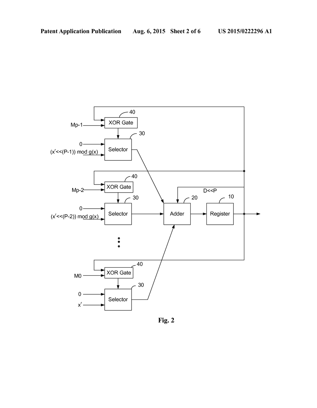 CIRCUIT, ENCODER AND METHOD FOR PARALLEL BCH CODING - diagram, schematic, and image 03