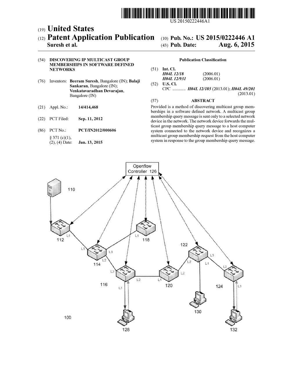 Discovering IP Multicast Group Memberships in Software Defined Networks - diagram, schematic, and image 01