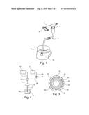 DEVICE FOR HEATING AN AMOUNT OF LIQUID, PARTICULARLY MILK, IN A CONTAINER diagram and image