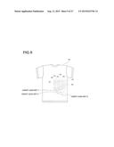 GARMENT FOR BIOINFORMATION MEASUREMENT HAVING ELECTRODE, BIOINFORMATION     MEASUREMENT SYSTEM AND BIOINFORMATION MEASUREMENT DEVICE, AND DEVICE     CONTROL METHOD diagram and image