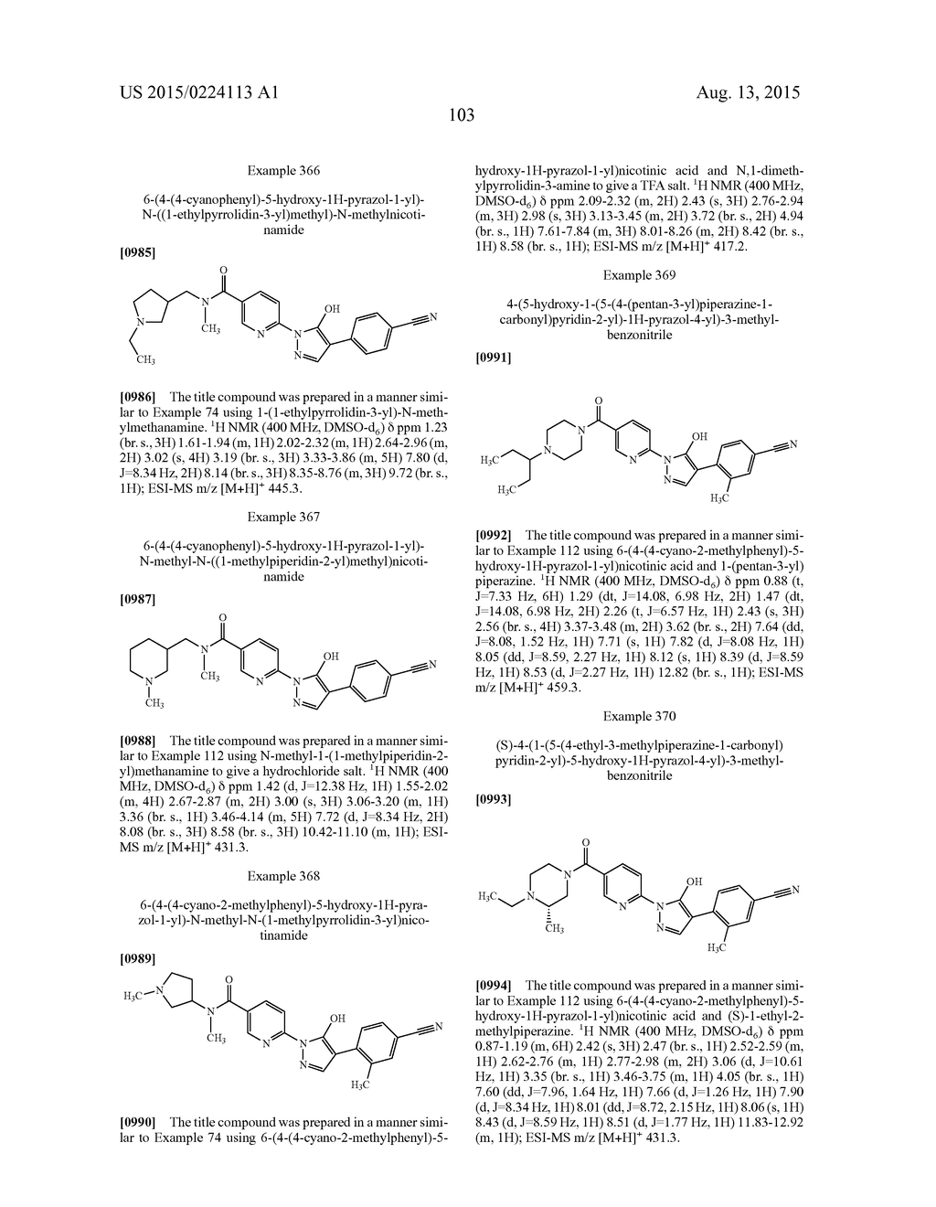 6-(5-HYDROXY-1H-PYRAZOL-1-YL)NICOTINAMIDE INHIBITORS OF PHD - diagram, schematic, and image 104