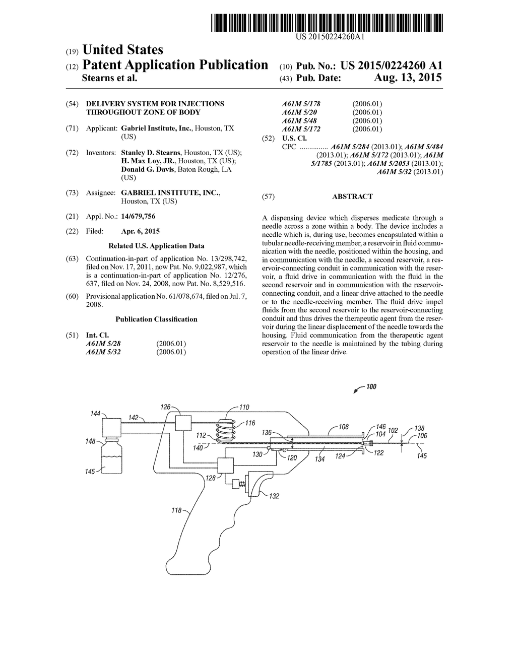 Delivery system for injections throughout zone of body - diagram, schematic, and image 01