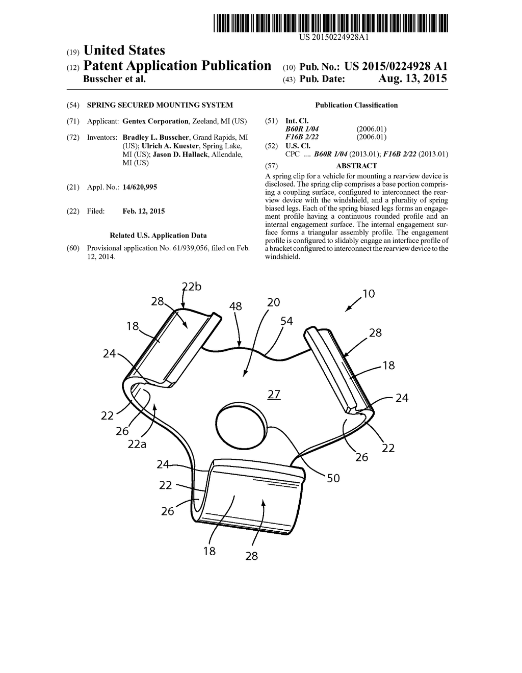 SPRING SECURED MOUNTING SYSTEM - diagram, schematic, and image 01