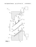 APPARATUS FOR PRESSURE BONDING OF A COVERING ON AN AUTOMOTIVE INTERIOR     COMPONENT AND A METHOD FOR PRESSURE BONDING THEREOF diagram and image