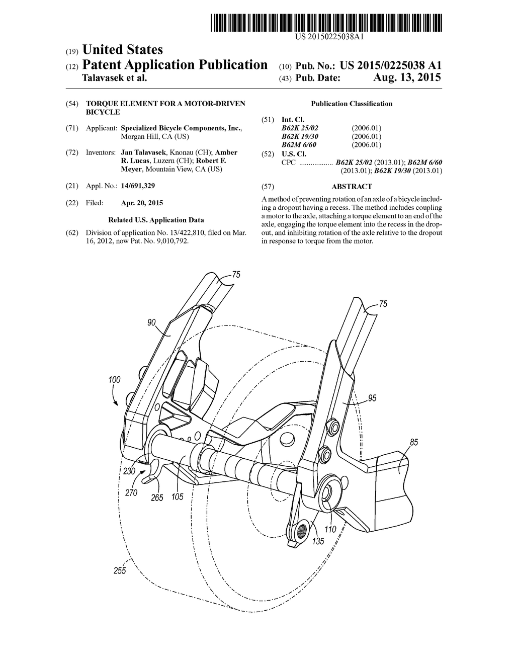 TORQUE ELEMENT FOR A MOTOR-DRIVEN BICYCLE - diagram, schematic, and image 01