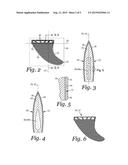 SURF FIN INCLUDING INJECTION MOLDED PRE-IMPREGNATED COMPOSITE FIBER MATRIX     INSERTS diagram and image