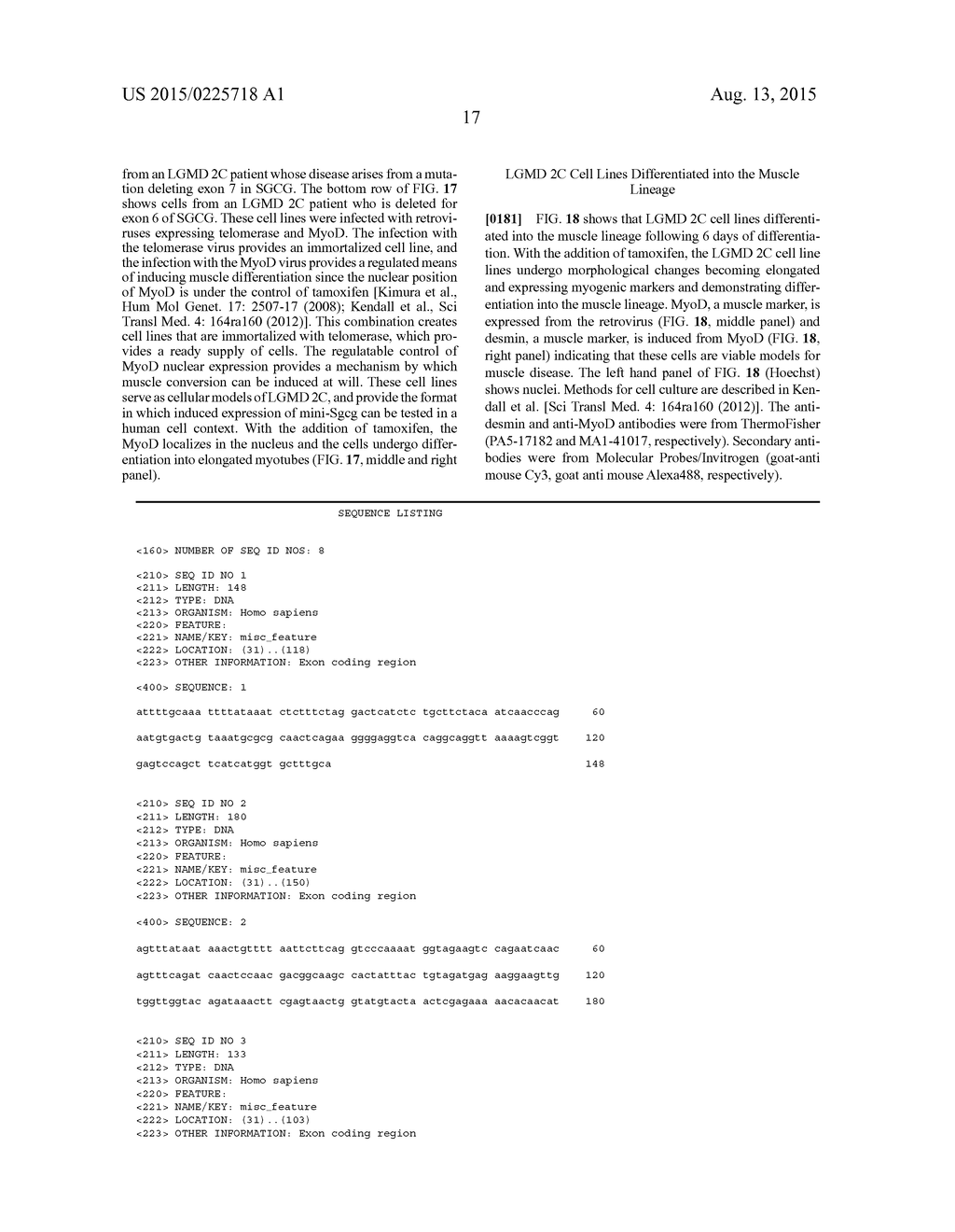 Antisense Polynucleotides to Induce Exon Skipping and Methods of Treating     Dystrophies - diagram, schematic, and image 36