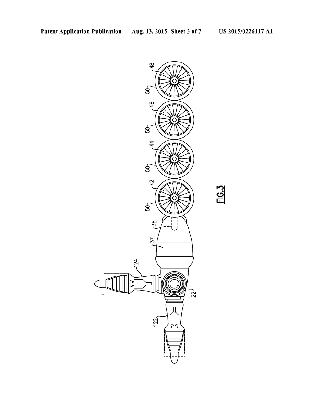 GAS TURBINE ENGINE WITH DISTRIBUTED FANS - diagram, schematic, and image 04