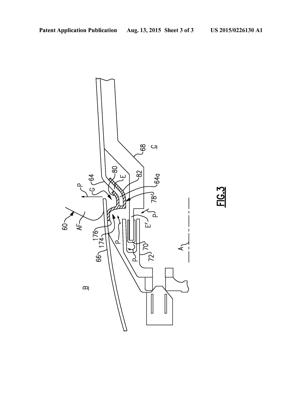 GAS TURBINE ENGINE INCLUDING VANE STRUCTURE AND SEAL TO CONTROL FLUID     LEAKAGE - diagram, schematic, and image 04