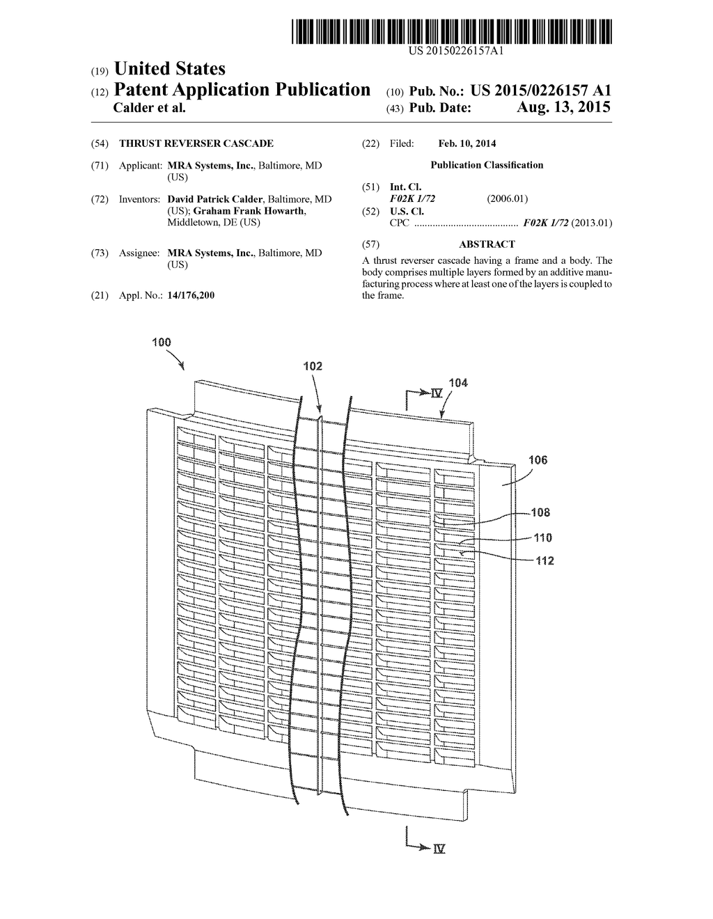 THRUST REVERSER CASCADE - diagram, schematic, and image 01