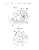 IMPELLER, AND ROTATING MACHINE PROVIDED WITH SAME diagram and image