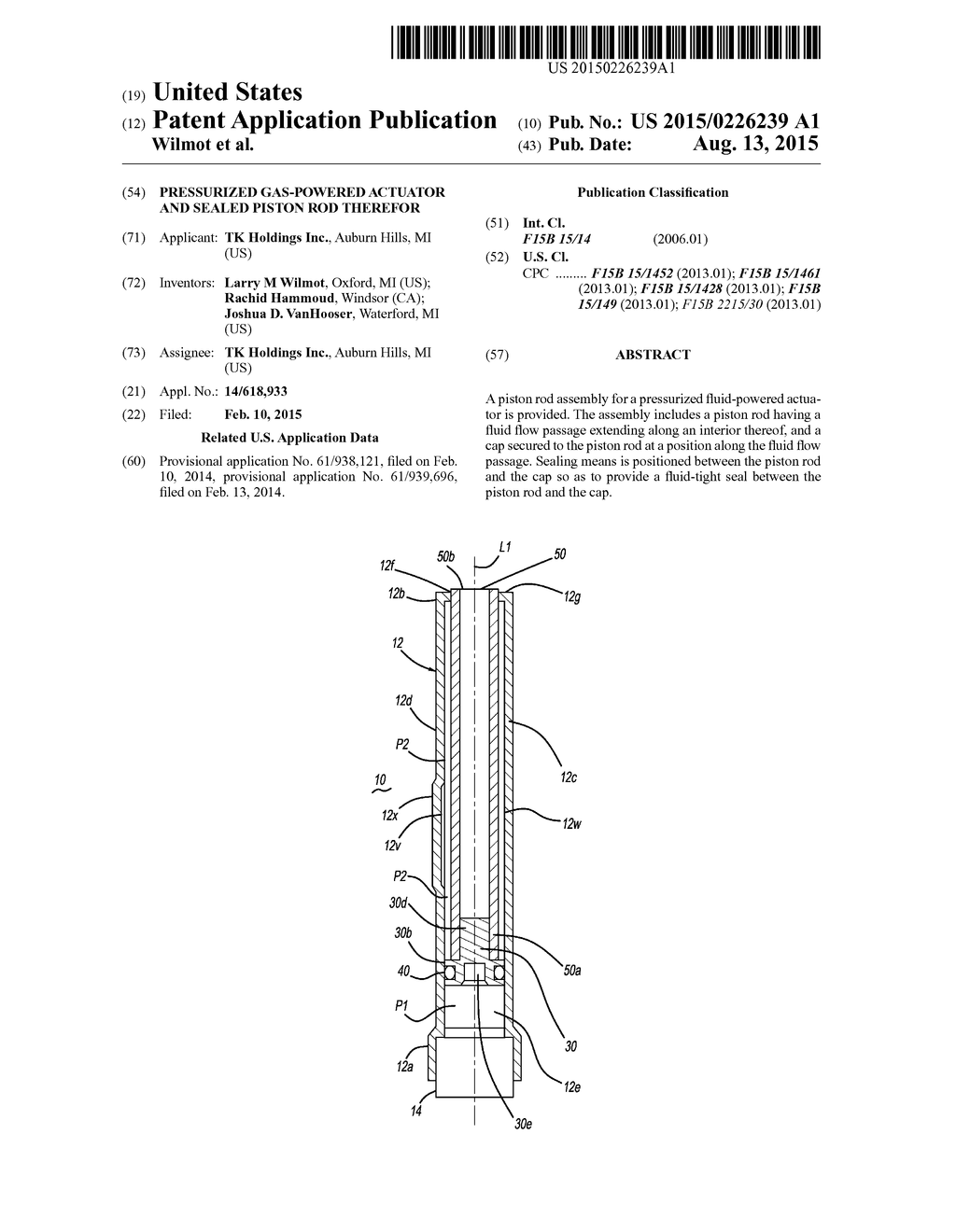 Pressurized Gas-Powered Actuator And Sealed Piston Rod Therefor - diagram, schematic, and image 01