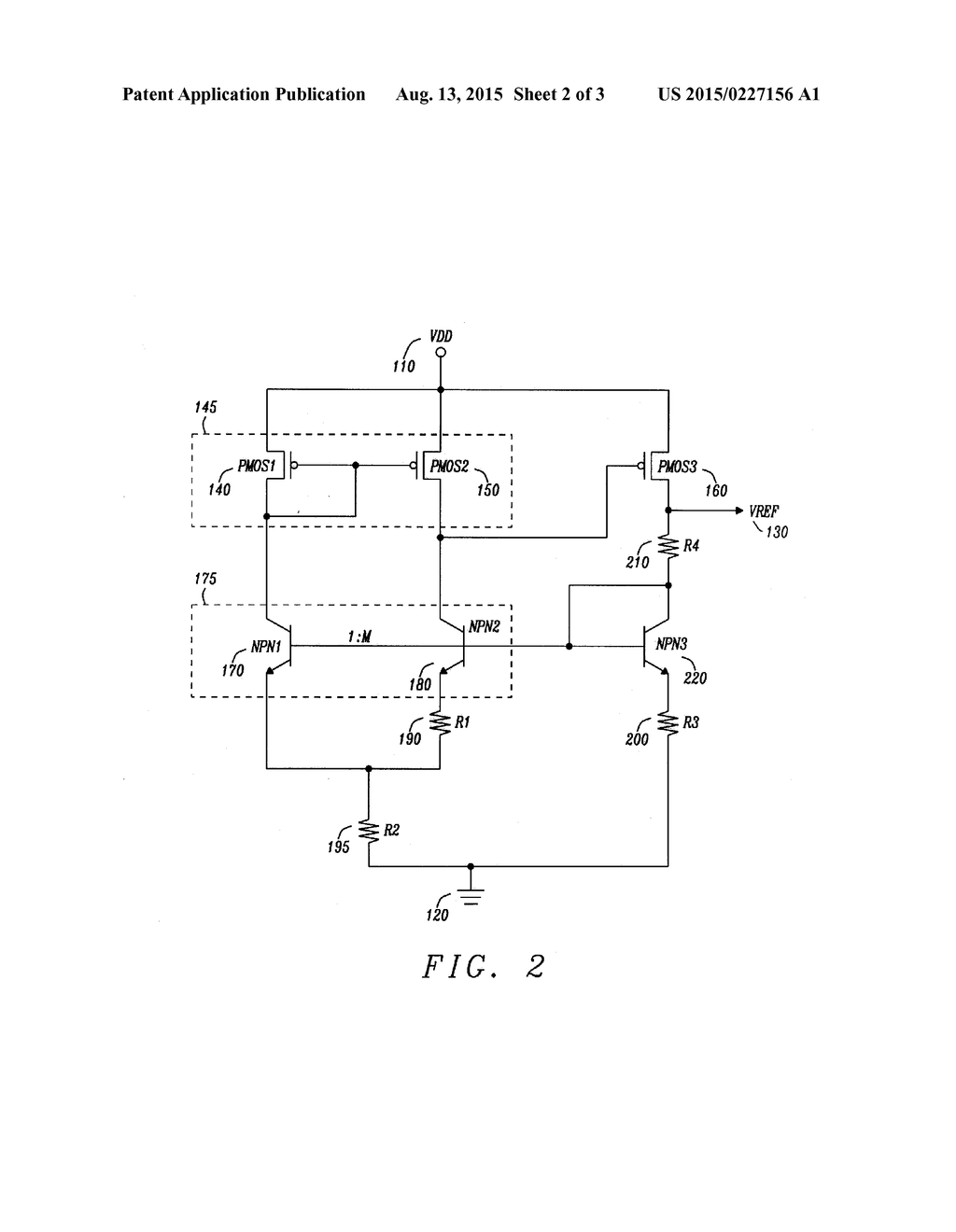 Apparatus and Method for a Modified Brokaw Bandgap Reference Circuit for     Improved Low Voltage Power Supply - diagram, schematic, and image 03