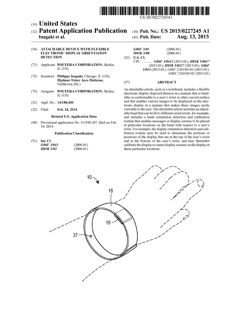 Attachable Device with Flexible Electronic Display Orientation Detection - diagram, schematic, and image 01