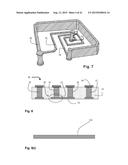 Polymer Frame for a Chip, Such That the Frame Comprises at Least One Via     in Series with a Capacitor diagram and image