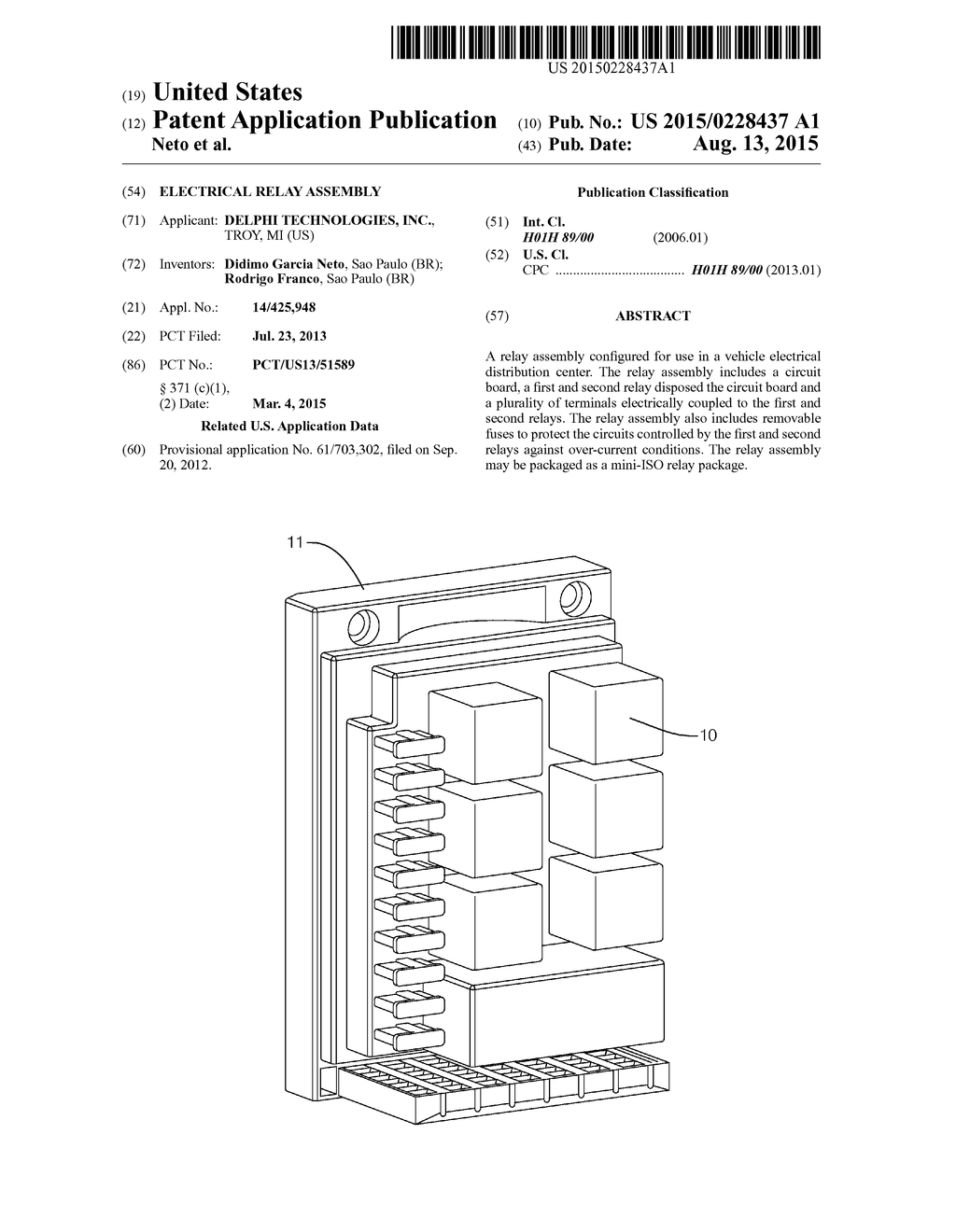 ELECTRICAL RELAY ASSEMBLY - diagram, schematic, and image 01