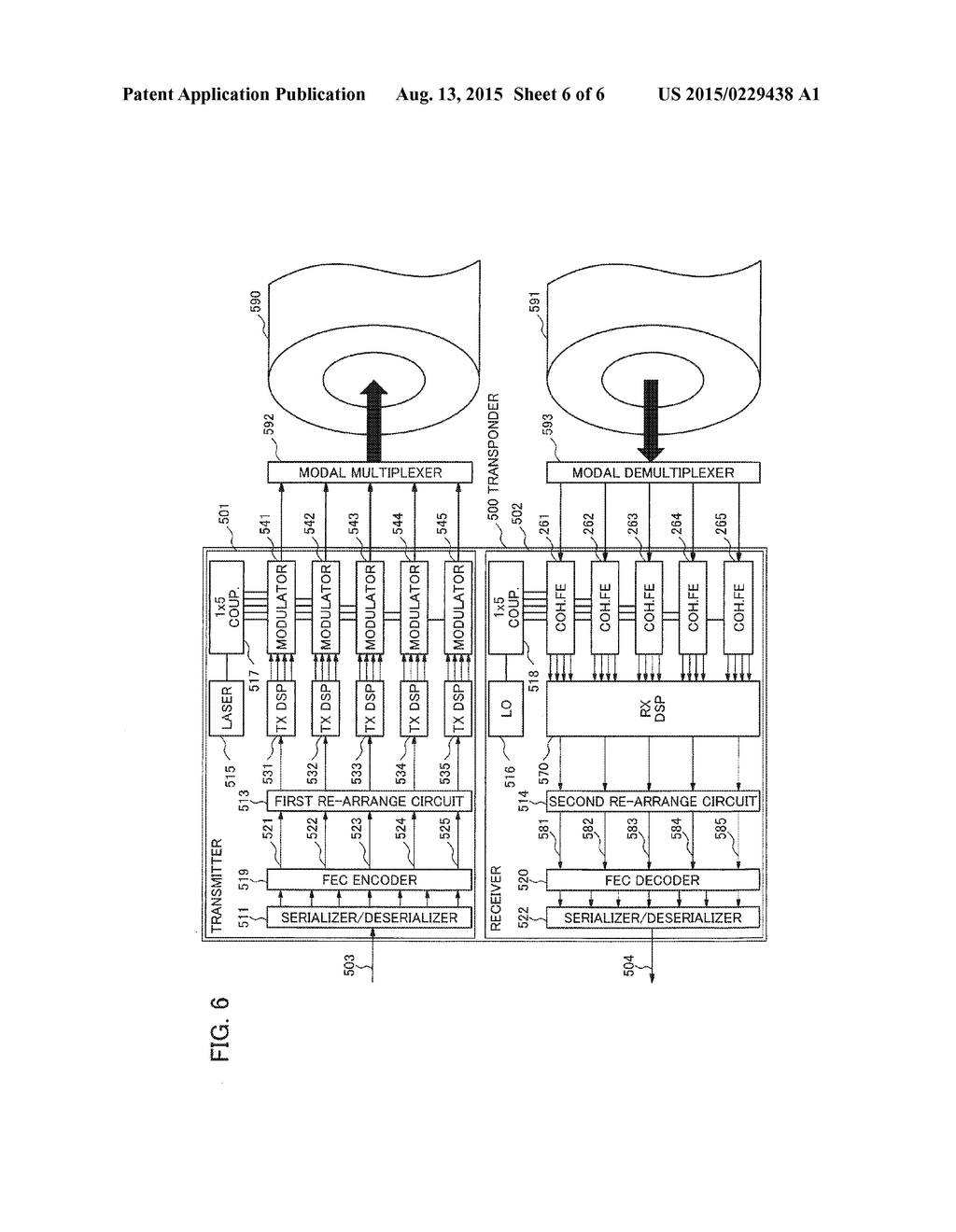 SYSTEM AND METHOD FOR TRANSMITTING OPTICAL SIGNAL OVER MULTIPLE CHANNELS - diagram, schematic, and image 07