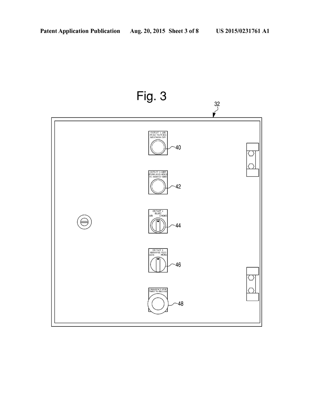 ABRASIVE BLASTING APPARATUS FOR REMOTELY ACTIVATING AND MODULATING FLOW OF     ABRASIVE BLASTING MATERIAL - diagram, schematic, and image 04