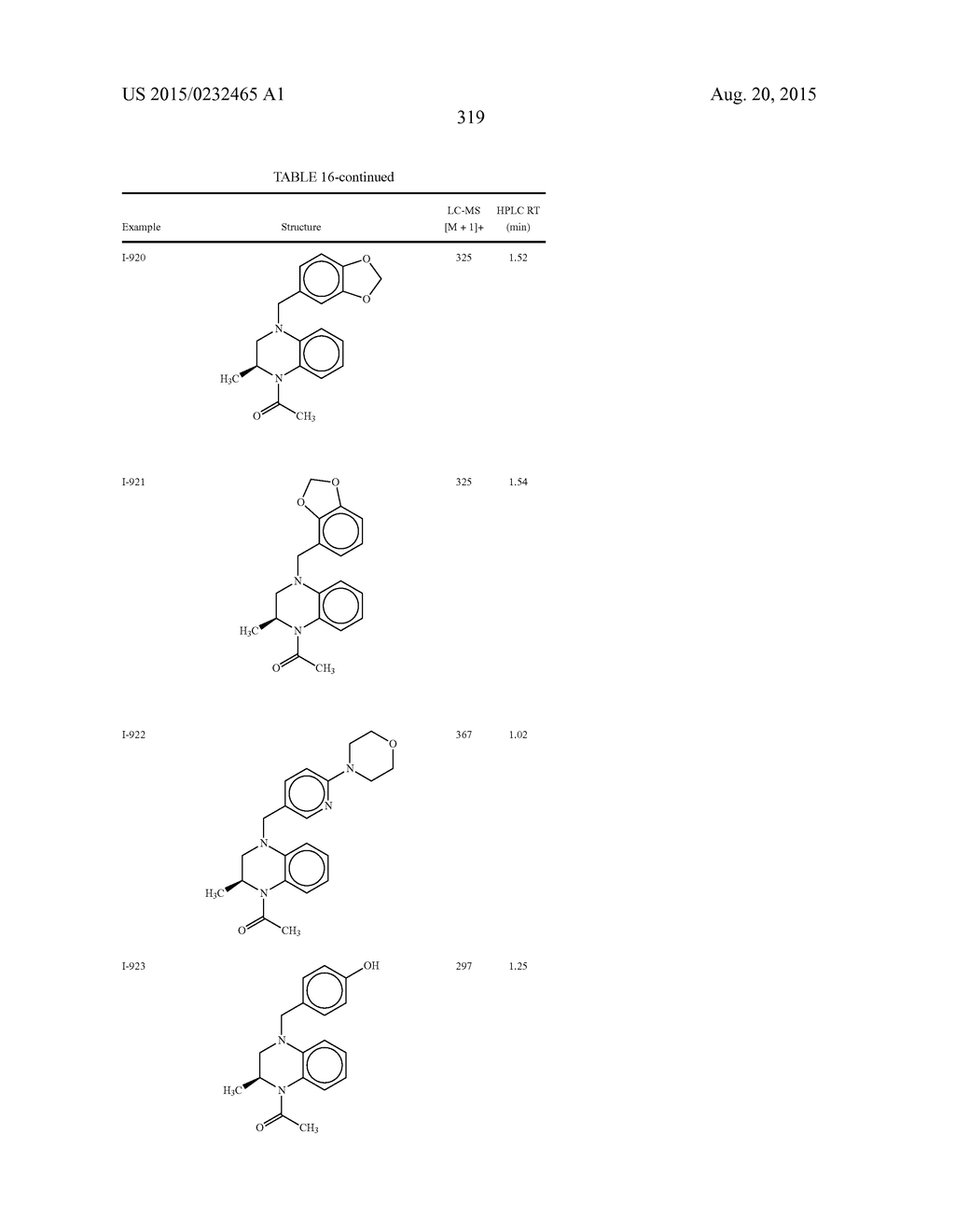 BENZOPIPERAZINE COMPOSITIONS AS BET BROMODOMAIN INHIBITORS - diagram, schematic, and image 320
