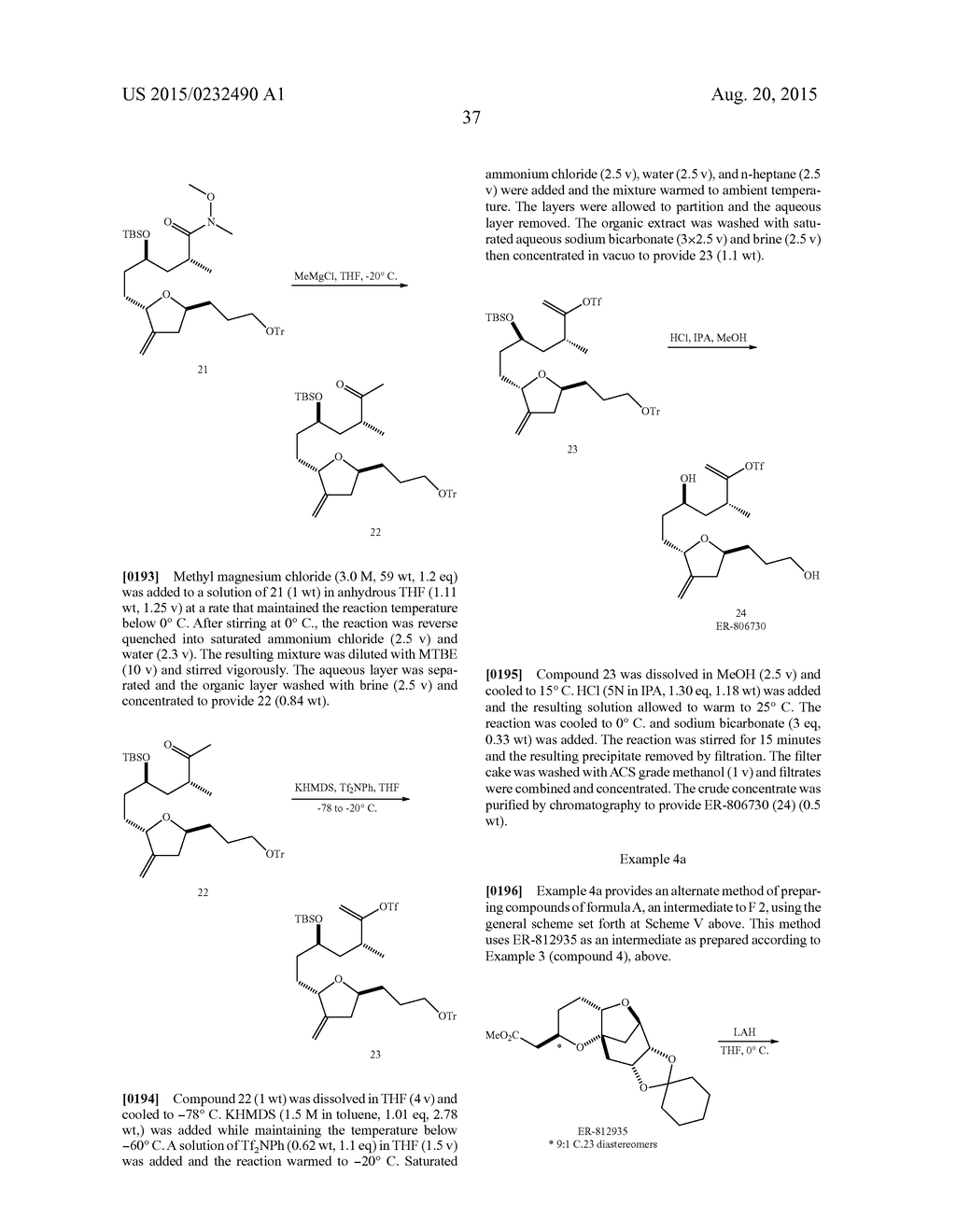 INTERMEDIATES FOR THE PREPARATION OF ANALOGS OF HALICHONDRIN B - diagram, schematic, and image 38