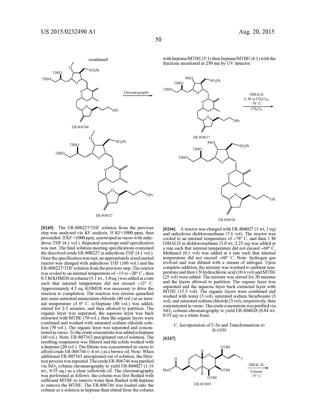 INTERMEDIATES FOR THE PREPARATION OF ANALOGS OF HALICHONDRIN B - diagram, schematic, and image 51