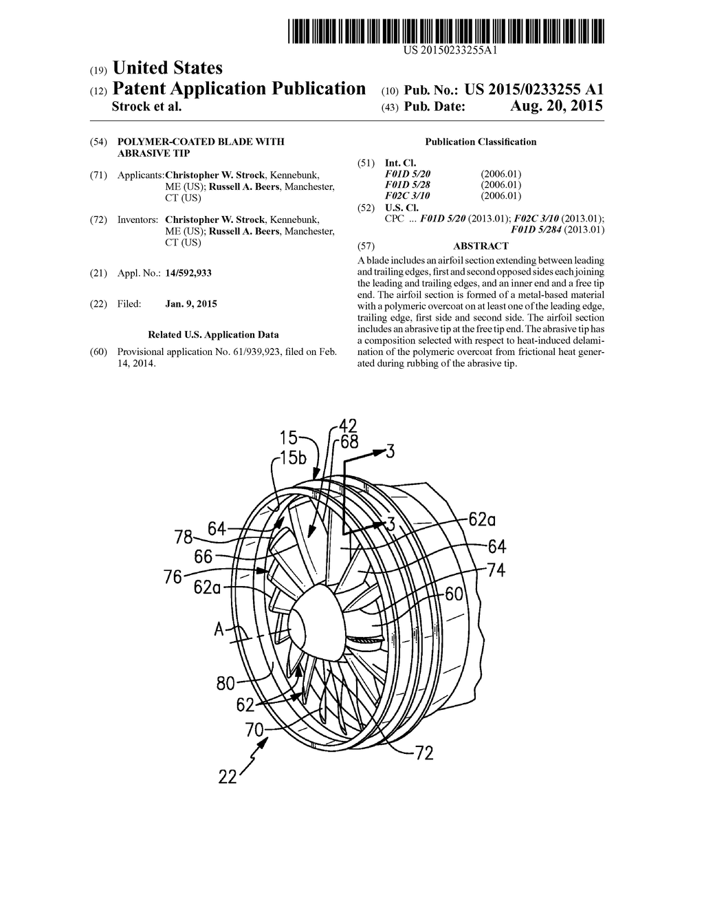 POLYMER-COATED BLADE WITH ABRASIVE TIP - diagram, schematic, and image 01