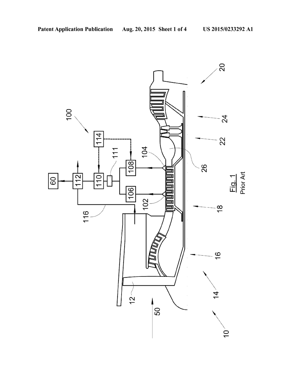 TURBOJET COMPRISING A BLEEDING SYSTEM FOR BLEEDING AIR IN SAID TURBOJET - diagram, schematic, and image 02