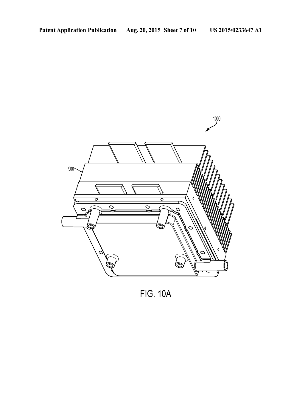 METHOD AND SYSTEM OF HEAT DISSIPATION UTILIZING A HEAT PIPE IN COMBINATION     WITH AN EXTRUDED HEAT SINK - diagram, schematic, and image 08