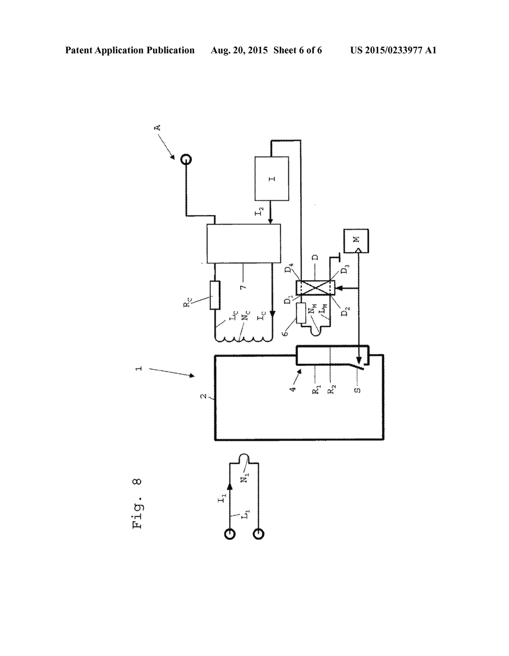 DEVICE FOR THE INSULATED MEASUREMENT OF CURRENT AND A METHOD FOR THE     INSULATED DETERMINATION OF CURRENT - diagram, schematic, and image 07