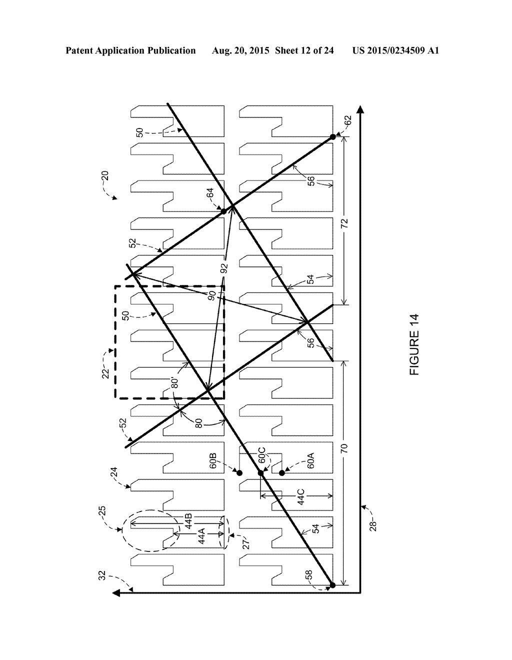 Touch-Sensor Mesh Design for Display with Complex-Shaped Sub-Pixels - diagram, schematic, and image 13
