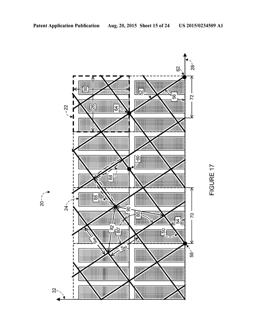 Touch-Sensor Mesh Design for Display with Complex-Shaped Sub-Pixels - diagram, schematic, and image 16