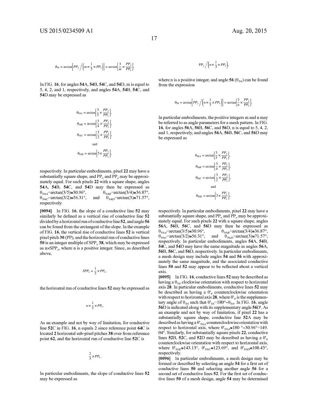 Touch-Sensor Mesh Design for Display with Complex-Shaped Sub-Pixels - diagram, schematic, and image 42